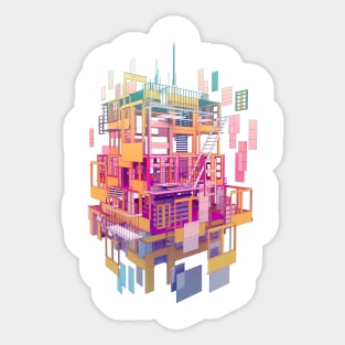 Building Clouds Sticker